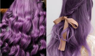 葡萄紫的头发,想挑染几片其他颜色,什么颜色比较好 葡萄紫头发图片